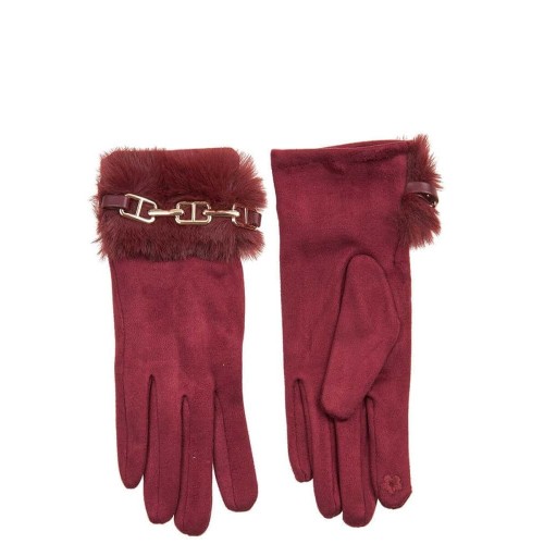 G7738BO Woman's Gloves Verde Bordeaux G7738BO Woman's Gloves Verde Bordeaux