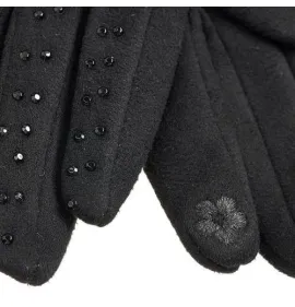 G7767B Γυναικεία Γάντια Verde Μαύρο