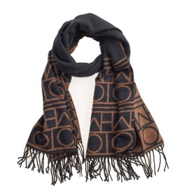 G7756B Woman's Pashmina Verde Black G7756B Woman's Pashmina Verde Black
