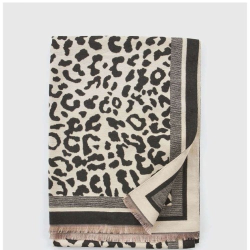 G7924L Γυναικεία Πασμίνα VERDE Animal Print