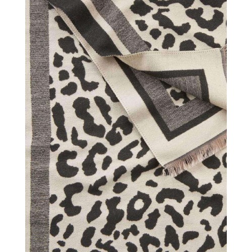 G7924L Γυναικεία Πασμίνα VERDE Animal Print