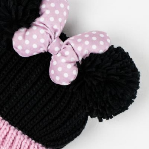 P7056P Girl's Cap-Gloves-Scarf Set DISNEY MINNIE Pink P7056P Girl's Cap-Gloves-Scarf Set DISNEY MINNIE Pink