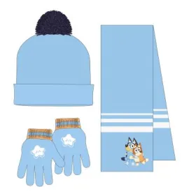 P7061LB Αγορίστικο Σετ Σκουφάκι-Γάντια-Κασκόλ DISNEY BLUEY Σιέλ