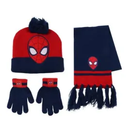 P7062R Αγορίστικο Σετ Σκουφάκι-Γάντια-Κασκόλ SPIDERMAN Κόκκινο