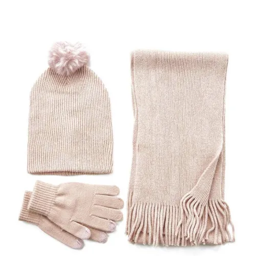 G7746P Γυναικείο Σετ Σκούφος-Κασκόλ-Γάντια Verde Ροζ G7746P Γυναικείο Σετ Σκούφος-Κασκόλ-Γάντια Verde Ροζ