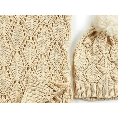 G7765BE Γυναικείο Σετ Σκούφος-Κασκόλ Verde Μπεζ G7765BE Γυναικείο Σετ Σκούφος-Κασκόλ Verde Μπεζ