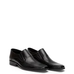 A002B Ανδρικό Δερμάτινο Σκαρπίνι Παντοφλέ COCKERS Μαύρο