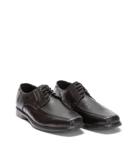 A003B  Ανδρικό Δερμάτινο Σκαρπίνι Kορδόνι COCKERS Μαύρο 