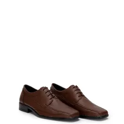 A090BR Men's Leather Dress Shoes TSALIS Brown
