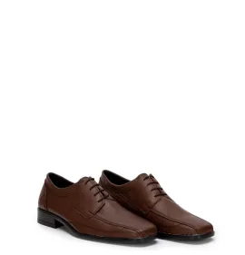 A090BR Men's Leather Dress Shoes TSALIS Brown