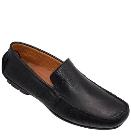 A333B Ανδρικό Δερμάτινο Μοκασίνι Μαύρο