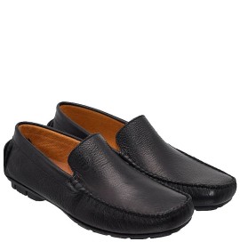 A333B  Men's Leather Moccasins Black A333B  Men's Leather Moccasins Black