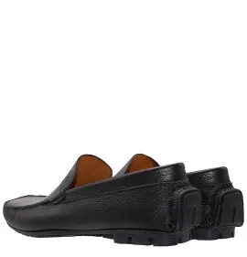 A333B Ανδρικό Δερμάτινο Μοκασίνι Μαύρο