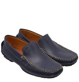 A333BL Men's Leather Moccasins Blue A333BL Men's Leather Moccasins Blue