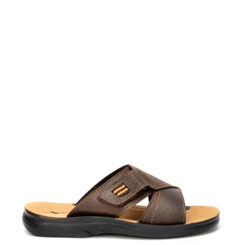 A375BR Men's Anatomical Slippers X-FEET Brown