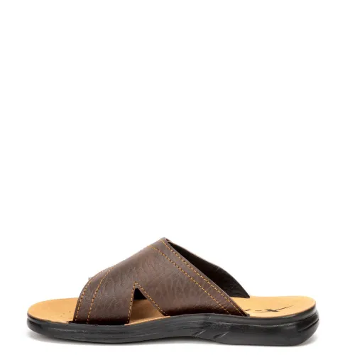 A375BR Men's Anatomical Slippers X-FEET Brown