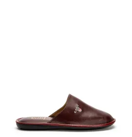 A6230BO Men's Leather Anatomical Slippers FAME Bordeaux
