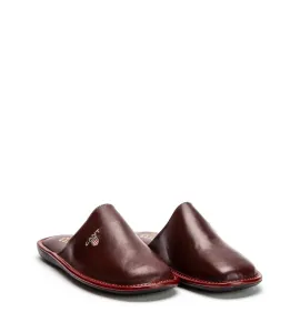 A6230BO Men's Leather Anatomical Slippers FAME Bordeaux