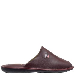 A6230BO Men's Leather Anatomical Slippers FAME Bordeaux