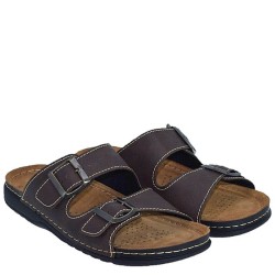 A628BR Men's Anatomical Slippers ECO Brown