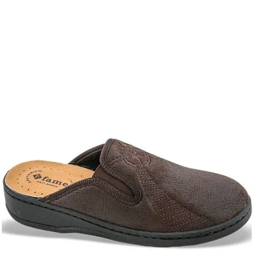 A6411BR Ανδρική Ανατομική Παντόφλα FAME Brown