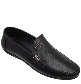 A643B Men's Leather Moccasins ZAK Black