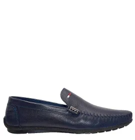 A643BL Men's Leather Moccasins ZAK  Blue