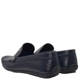 A643BL Men's Leather Moccasins ZAK  Blue