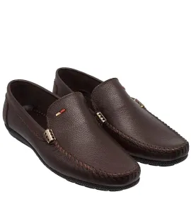 A643BR  Men's Leather Moccasins ZAK  Brown