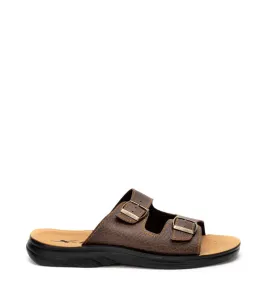 A651BR Ανδρική Ανατομική Παντόφλα X-FEET Καφέ