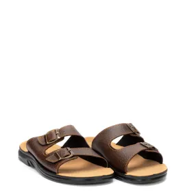 A651BR Ανδρική Ανατομική Παντόφλα X-FEET Καφέ