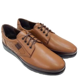 A6526T Men's Leather Comfort Shoes ZAK Tan