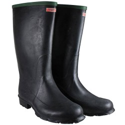 A6538B Italian Knee Work Boots Black 
