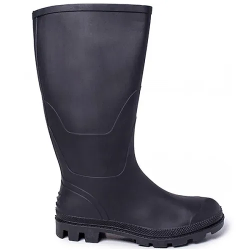 A6541B Italian  Knee Work Boots Black 