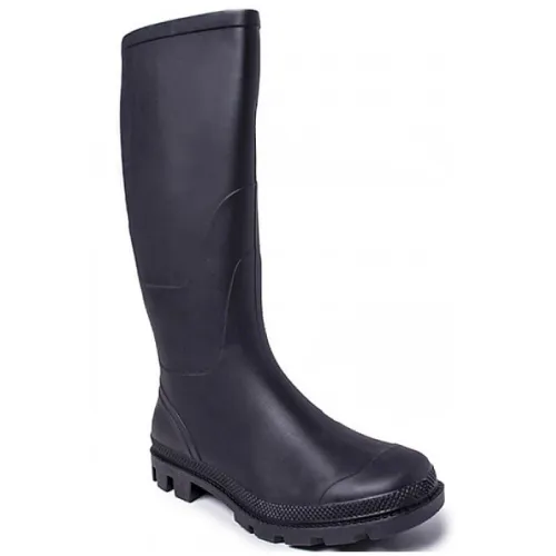 A6541B Italian  Knee Work Boots Black 