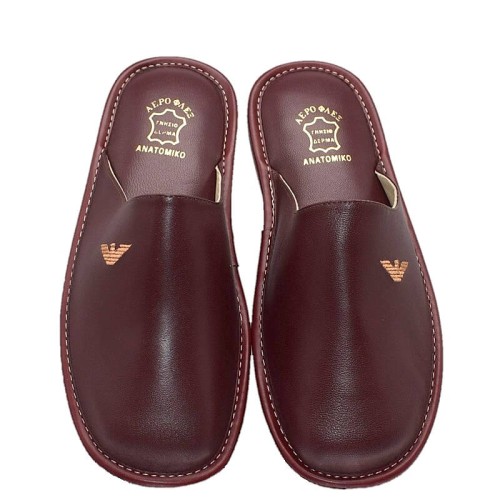 A6558BO Men's Leather Anatomical Slippers FAME Bordeaux A6558BO Men's Leather Anatomical Slippers FAME Bordeaux