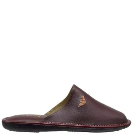 A6558BO Men's Leather Anatomical Slippers FAME Bordeaux