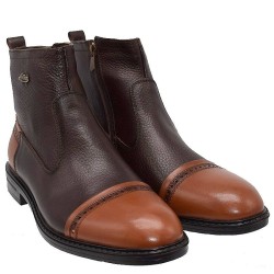 A6581BR Men's Leather Boots GALE Brown