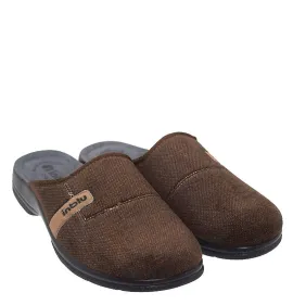 A6585BR Ανδρική  Ανατομική Παντόφλα INBLU Καφέ