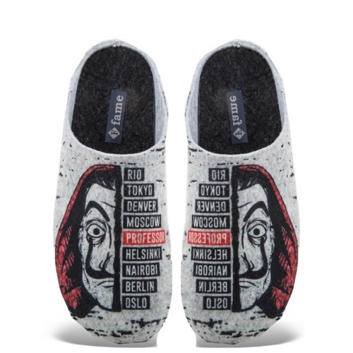 A6595GR Men's Slippers FAME Grey A6595GR Men's Slippers FAME Grey
