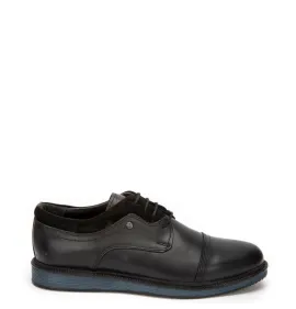A6622-1B Men's Leather Loafers GALE  Black