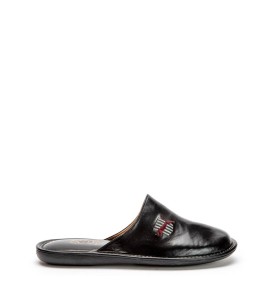 A6627B Men's Leather Anatomical Slippers Fame Black A6627B Men's Leather Anatomical Slippers Fame Black