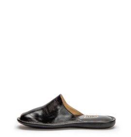 A6627B Men's Leather Anatomical Slippers Fame Black A6627B Men's Leather Anatomical Slippers Fame Black