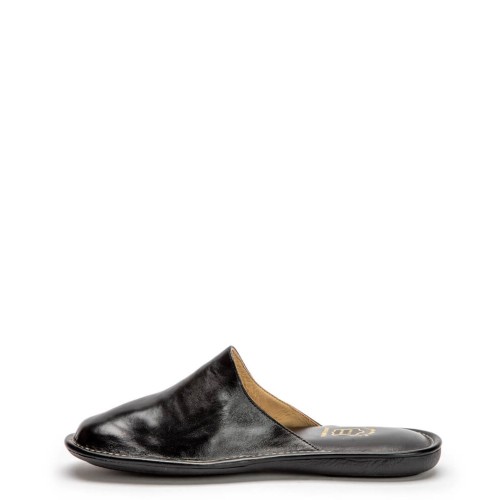 A6627B Men's Leather Anatomical Slippers Fame Black A6627B Men's Leather Anatomical Slippers Fame Black