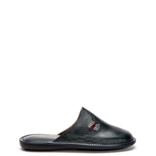 A6627BL Men's Leather Anatomical Slippers Fame Blue A6627BL Men's Leather Anatomical Slippers Fame Blue