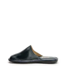 A6627BL Men's Leather Anatomical Slippers Fame Blue