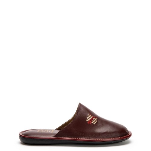A6627BO Men's Leather Anatomical Slippers FAME Burgundy A6627BO Men's Leather Anatomical Slippers FAME Burgundy