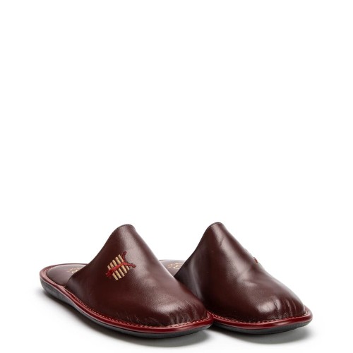 A6627BO Men's Leather Anatomical Slippers FAME Burgundy A6627BO Men's Leather Anatomical Slippers FAME Burgundy