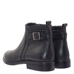 A6639B Men's Leather Boots GALE Black