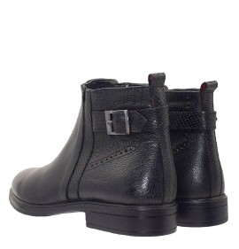 A6639B Men's Leather Boots GALE Black